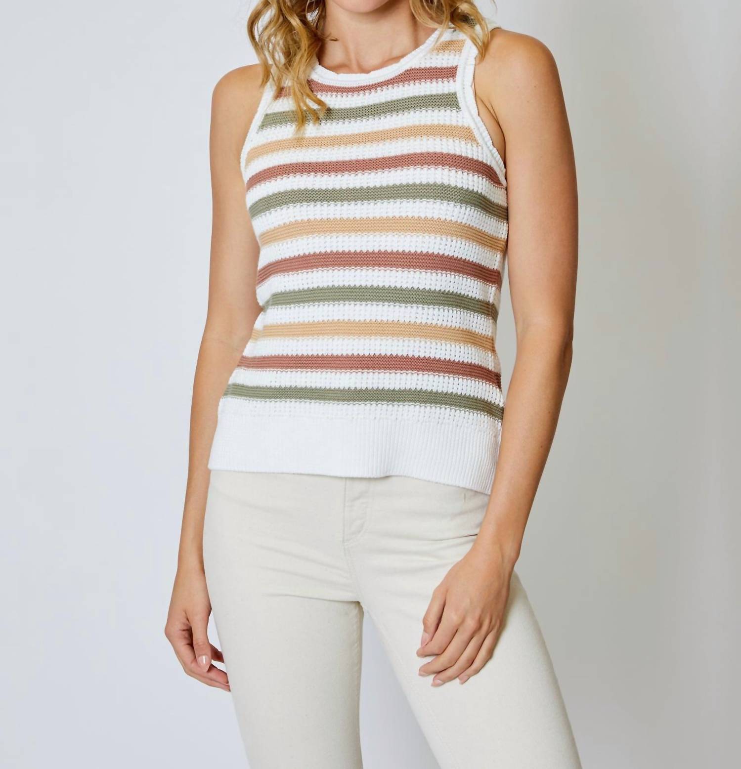 Mehrfarbiger Top in Neutral