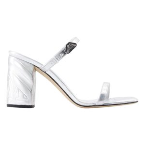 Seal Heeled Sandalen – alexander mcqueen – Leder – Silber 7748756570172