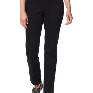 Petites Damen hoch oben solide gerade Bein Jeans
