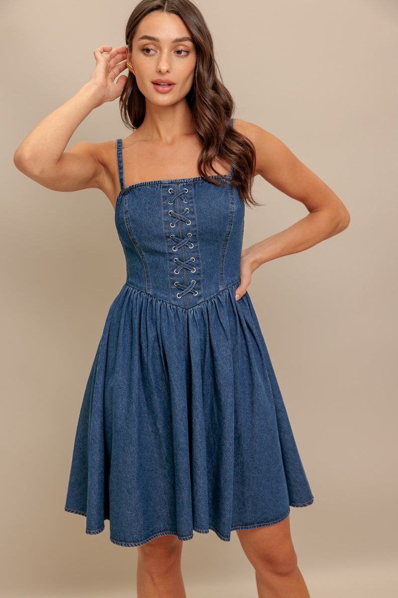 SOMMER RODEO Denim MINI Kleid