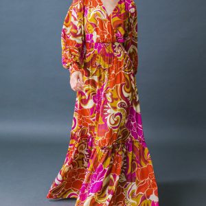 READY FOR THE SPOTLIGHT Kleid aus gewebtem Maxi