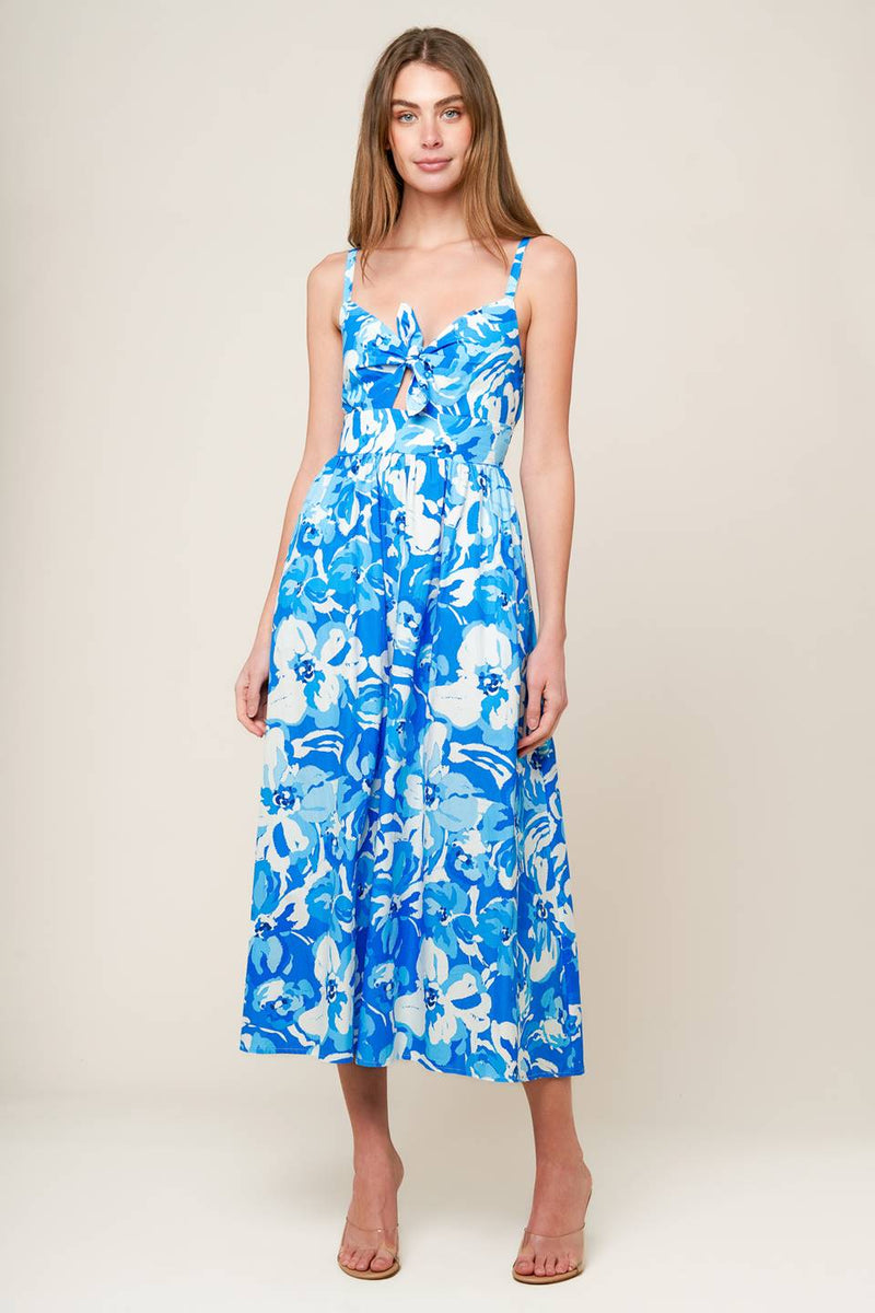 SPRING ROMANCE gewebt MIDI Kleid