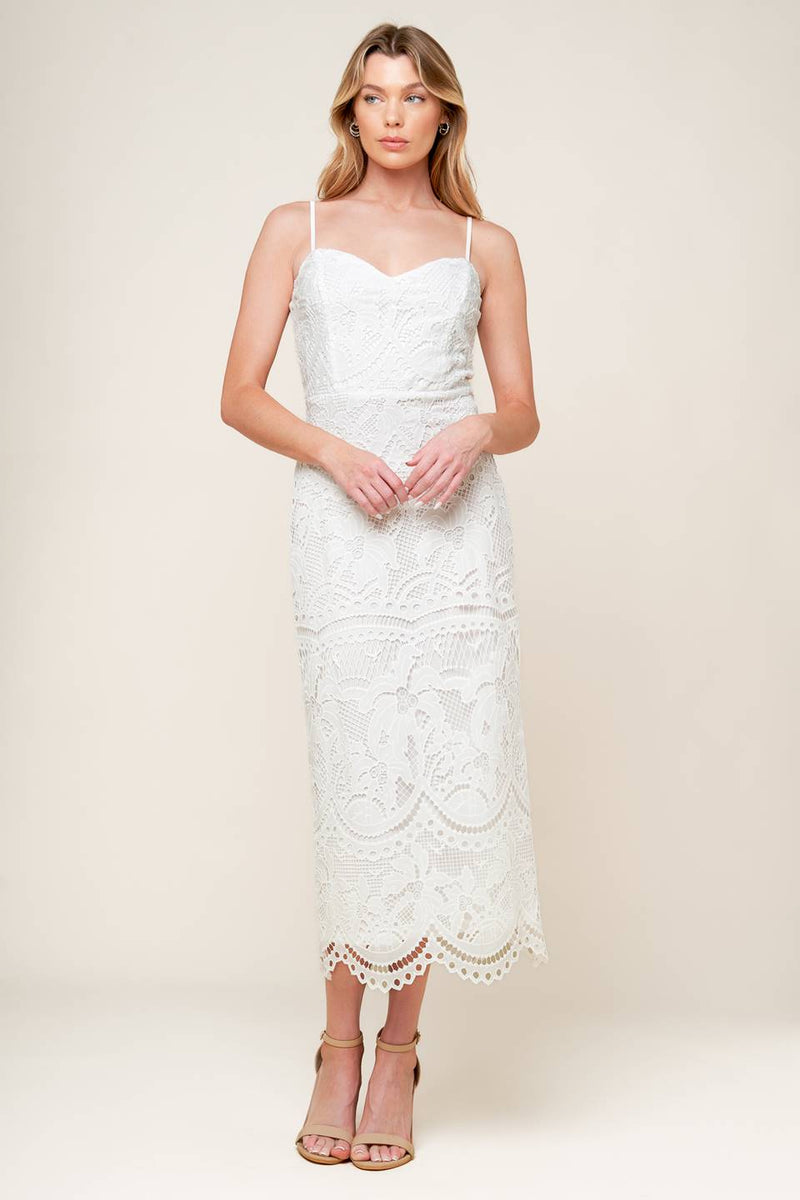DIE JOSEPHINE VON WEISSEN WOCHEN MIDI-KLEID