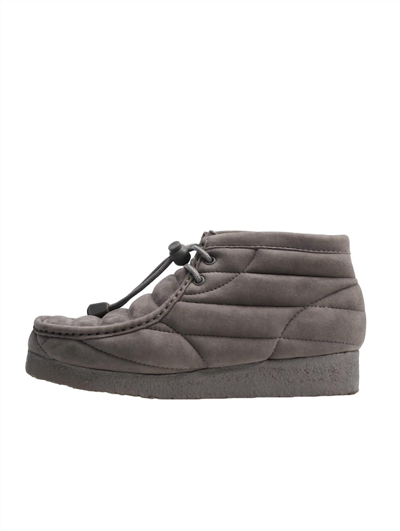 Damen Wallabee Stiefel in grauem Wildleder