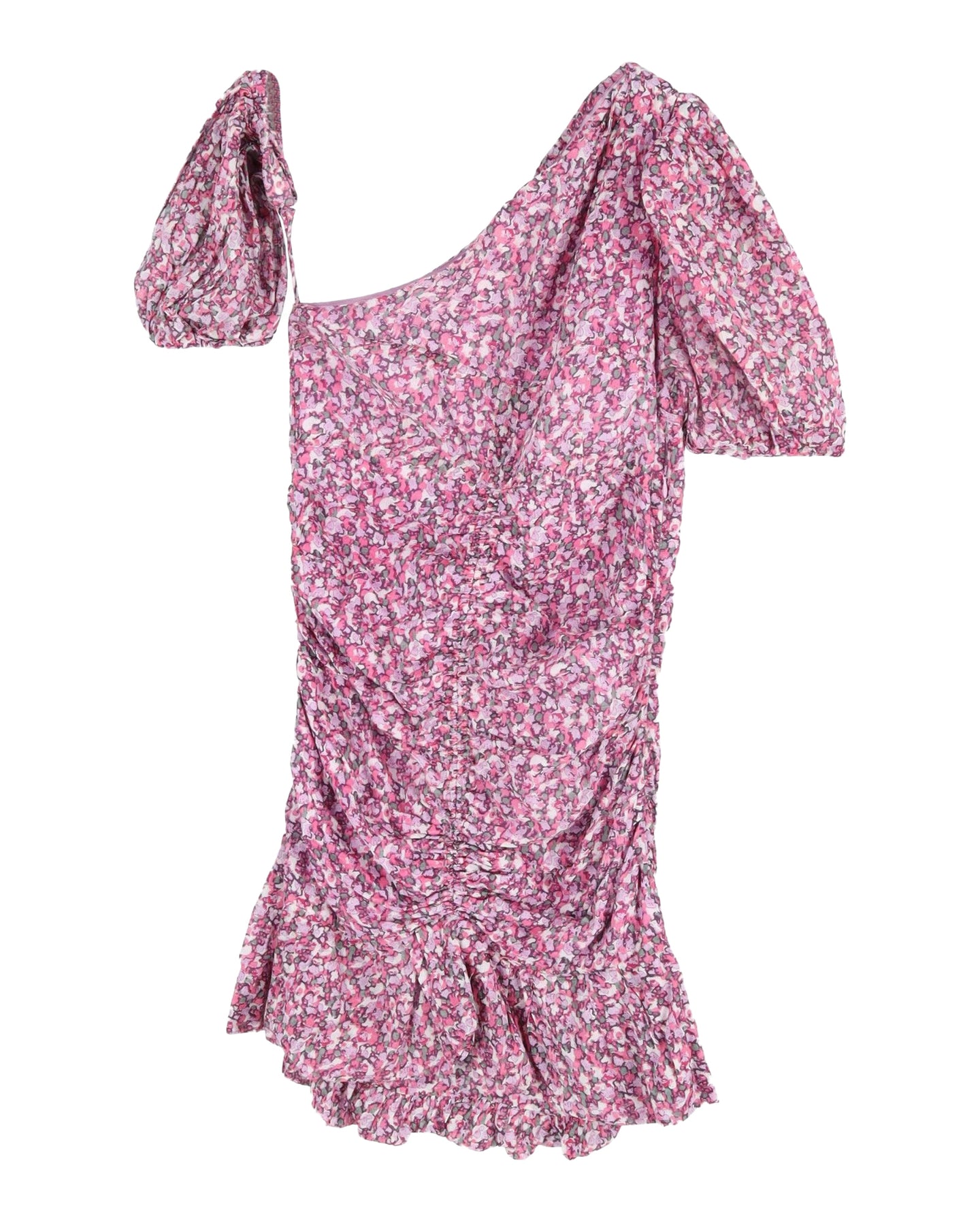 Isabel Marant Etoile bedrucktes Minikleid aus rosa Baumwolle