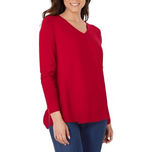Tunika Pullover mit Rippenmuster
