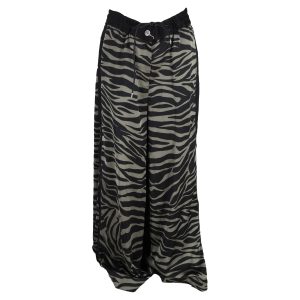 Sacai Patterned Wide Leg Hose im Tiermuster Polyester 7748771774524