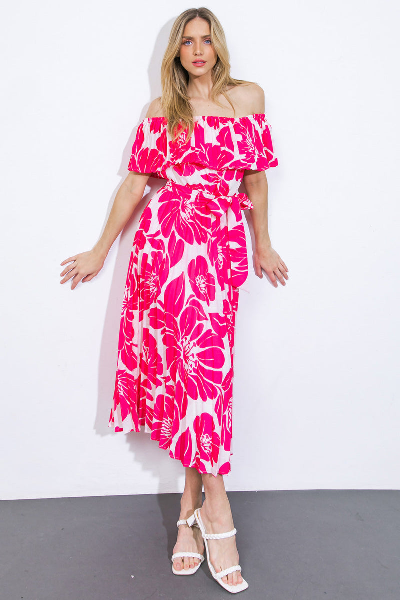 LOVE SCRIPT gewebt MIDI Kleid