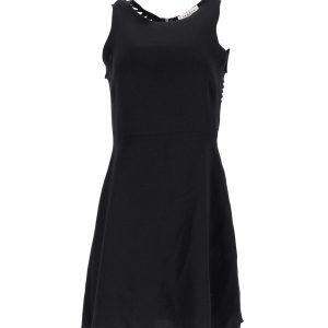 Sandro Cut-Out Back Minikleid aus schwarzem Polyester 7748782063676
