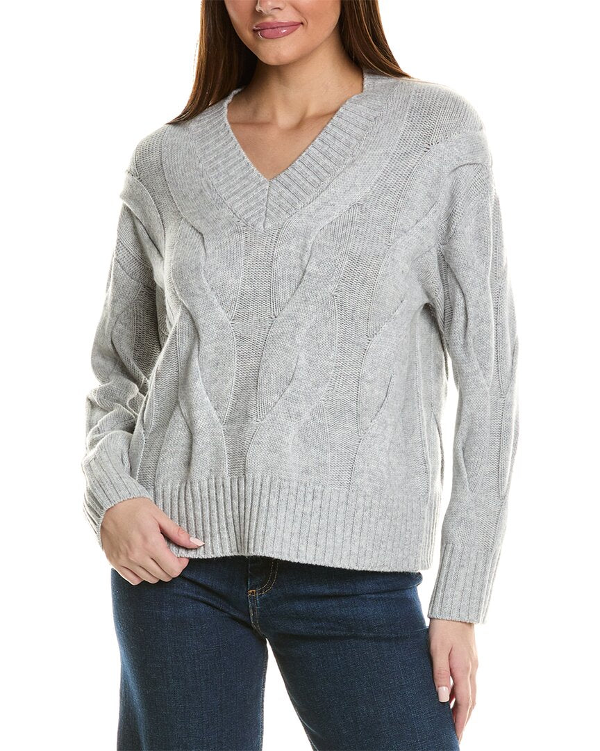 Hannah Rose Pullover aus Wolle & Kaschmir mit breitem Kabel