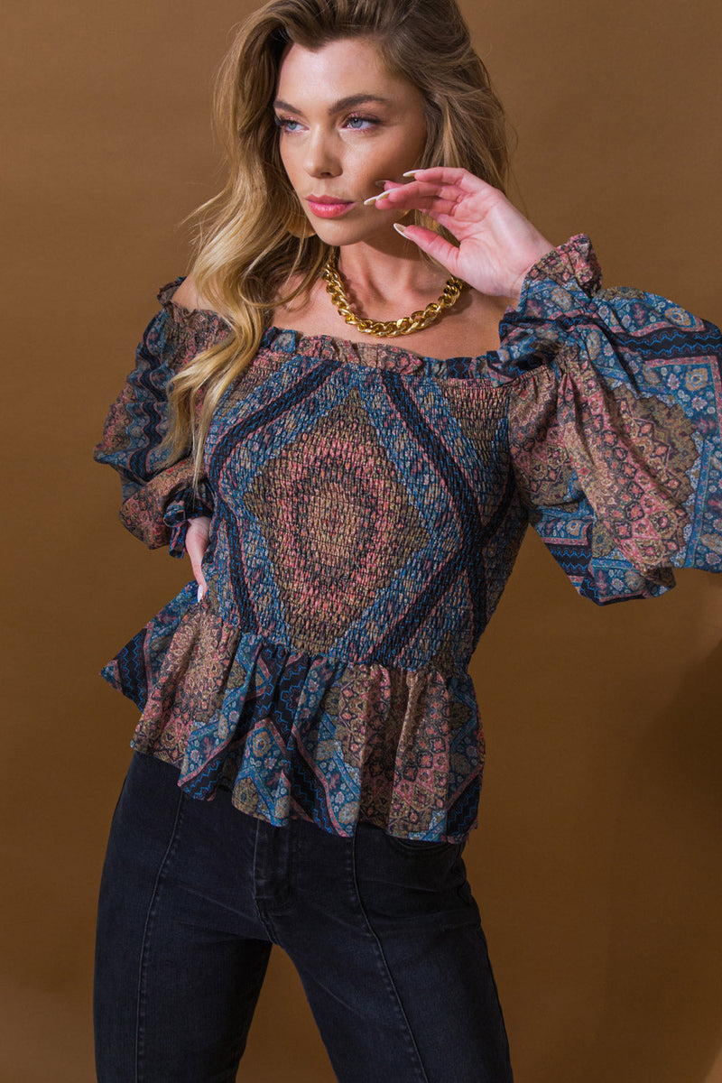 BOHO RAINBOW gewebt TOP