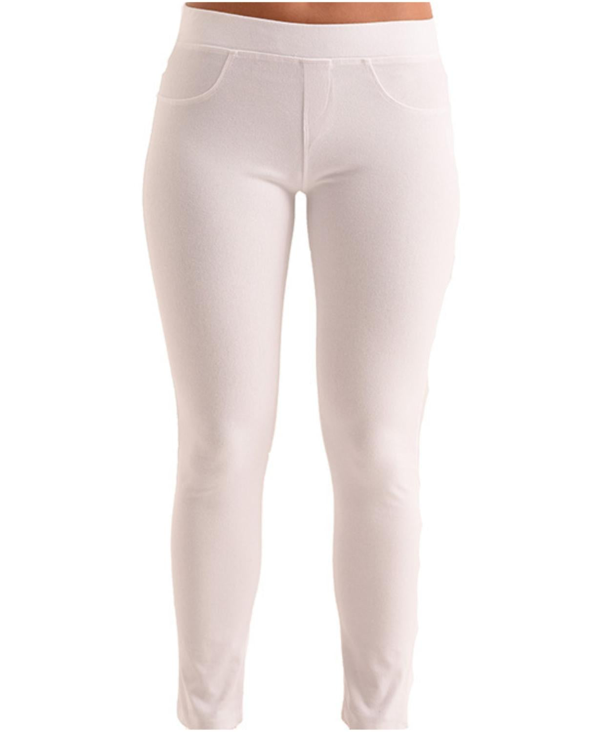Hohe Taille Jegging in weiß