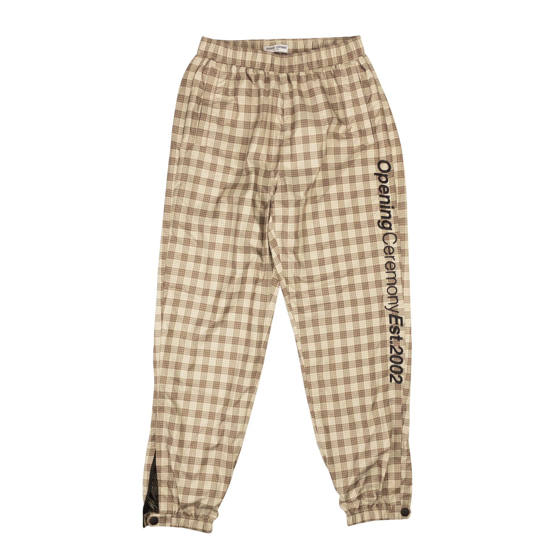 Opening Ceremony Karierte Nylon-Jogginghose – Khaki