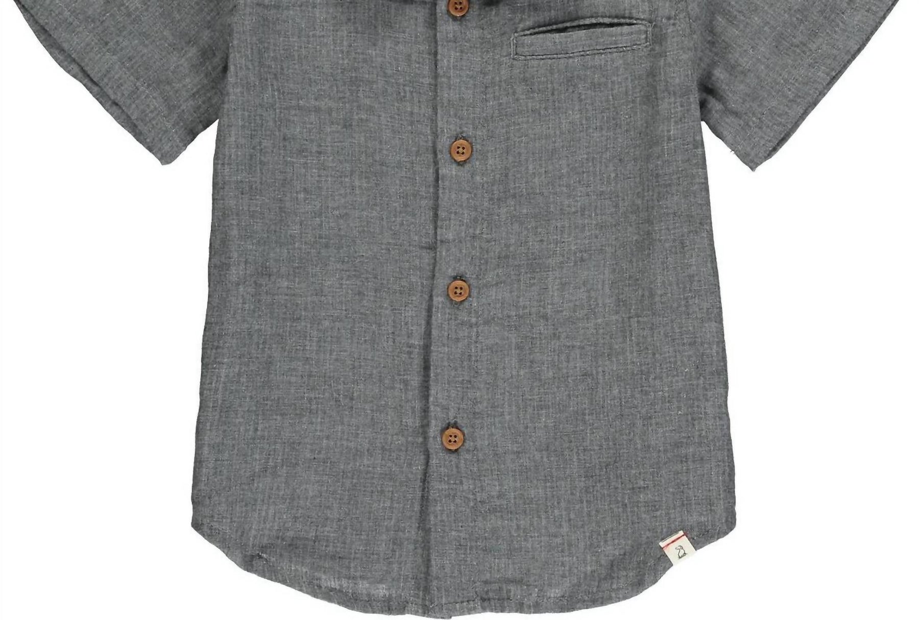 Jungen Newport mit Knopfleiste Hemd in grau Gaze