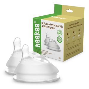 Haakaa Gen 3 Silikon kieferorthodontische Anti-Kolic Brustwarze 2 pk