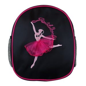Mädchen schwarz heiß rosa Ballett Mädchen Muster Tanz stilvolle Rucksack