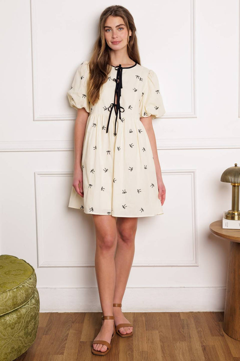 EIN TAG IM VINEYARD gewebt MINI BADYDOLL Kleid