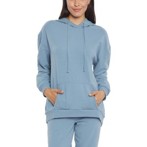 gerippte Baumwolle Hoodie