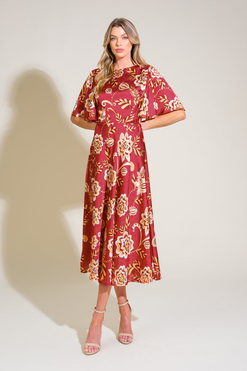 TOTAL FRILL gewebt MIDI Kleid