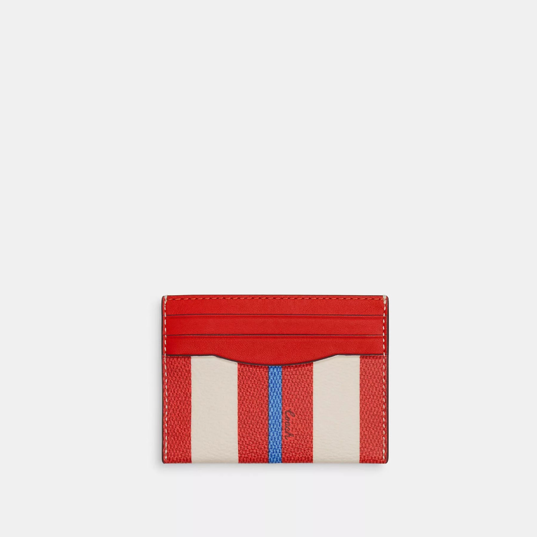 Coach Outlet Slim Id Kartenetui mit Streifendruck