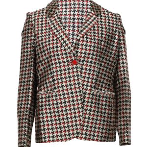 Giorgio Armani Houndstooth Blazer aus mehrfarbiger Seide 7748801560636
