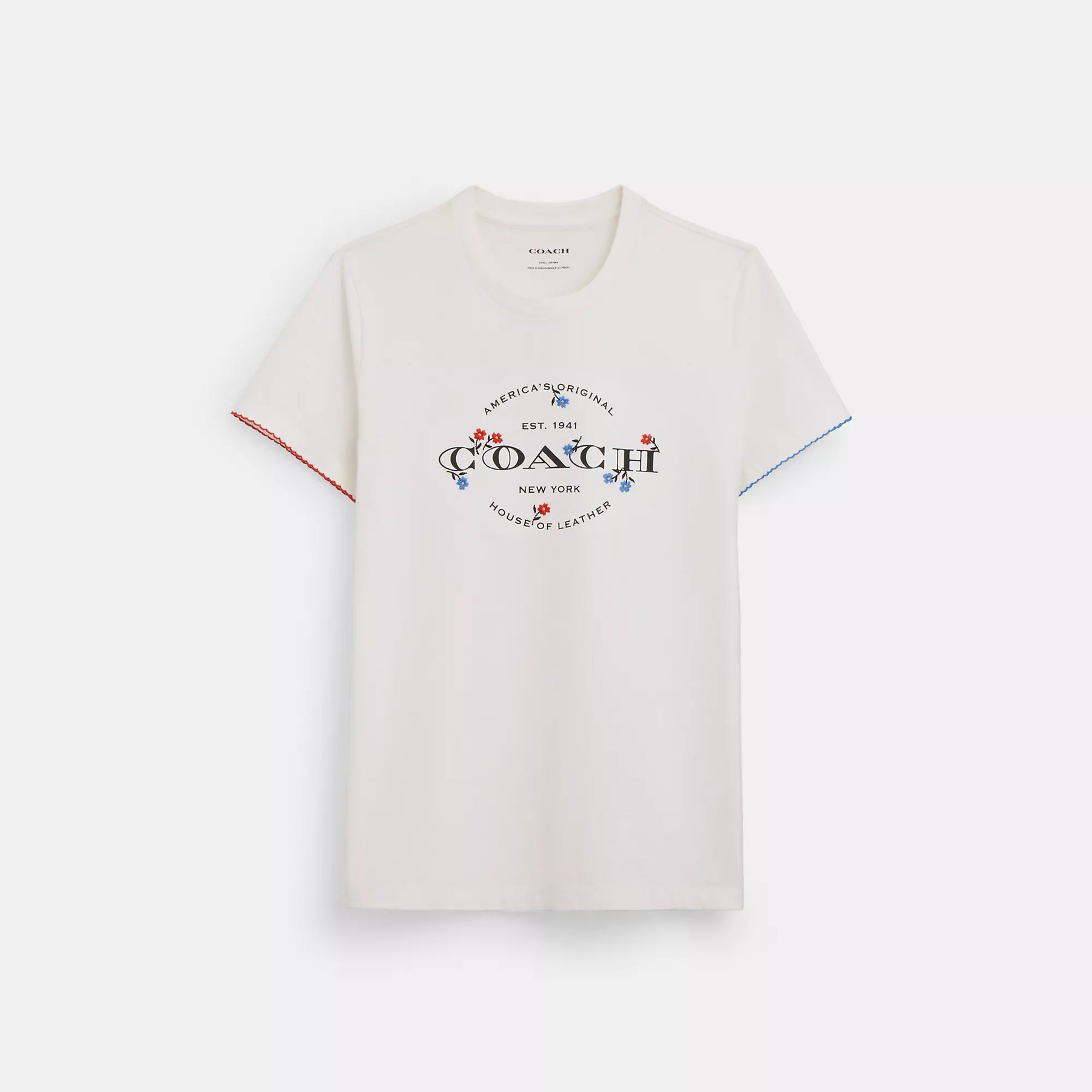 Coach Outlet Mit Blumenmuster T-Shirt aus Bio-Baumwolle