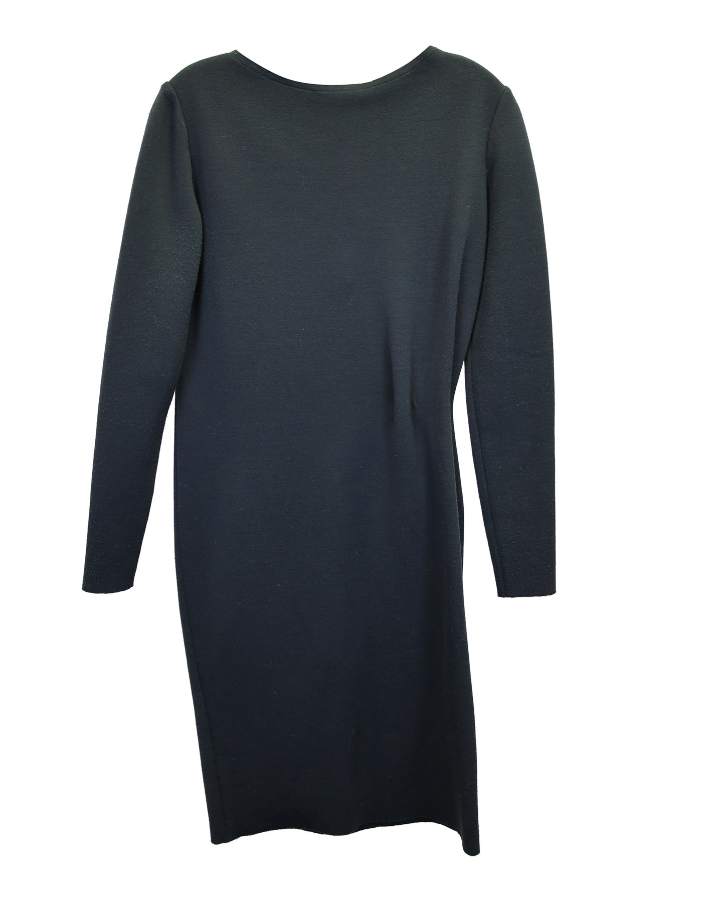 Lanvin Jerseykleid mit Pin-Detail aus grüner Wolle