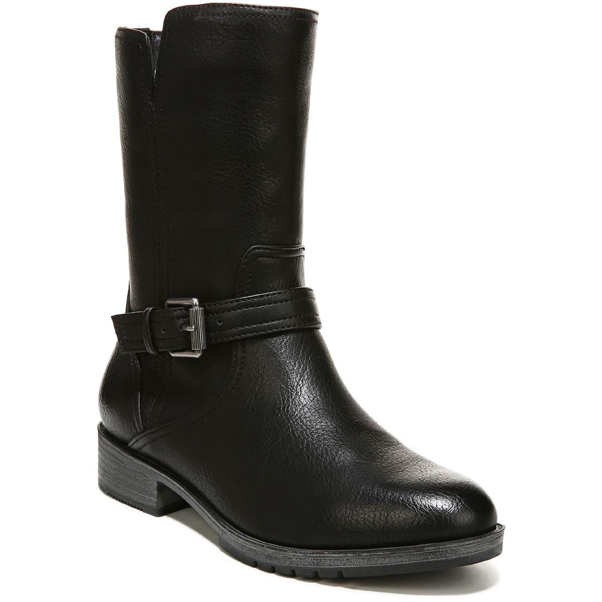 Gloriah Kunstleder Block Heel Mid-Kalb Stiefel