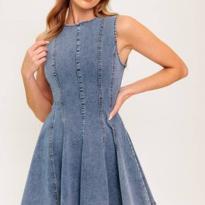 CAUGHT IN A MOMENT Denim Minikleid
