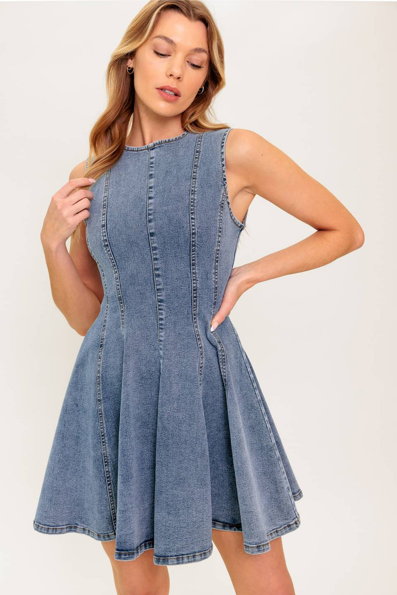 CAUGHT IN A MOMENT Denim MINI Kleid