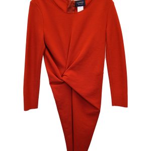 Lanvin Jersey Twist Kleid aus orange Wolle 7748784783420