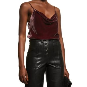 Callalily Velvet Cami in rot