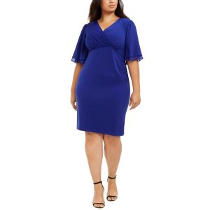 Plus faux wickeln Mini-Cocktail und Partykleid