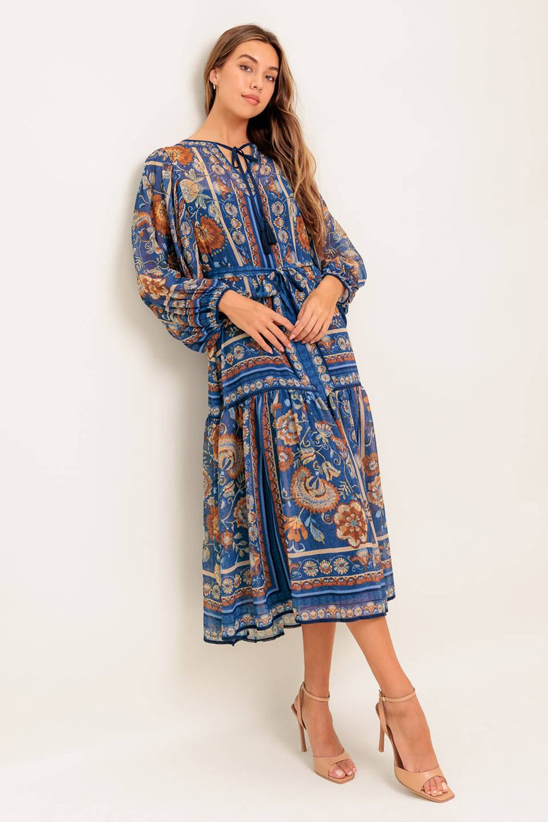 BOHEMIAN TAPESTRY gewebt MIDI Kleid