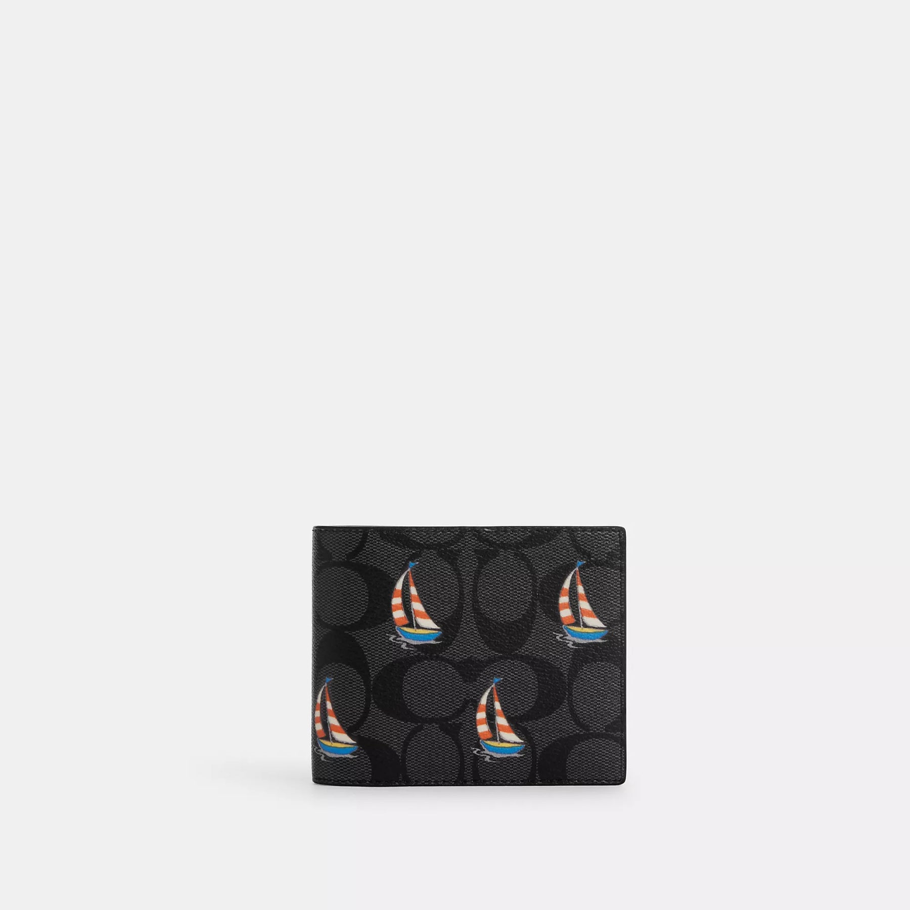 Coach Outlet 3 in 1 Brieftasche in Signature Canvas mit Segelboot-Druck