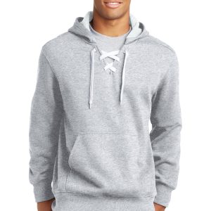 Sport-Tek Herren-Pullover mit Kapuze zum Schnüren
