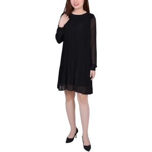 Petites Pleated Mini-Schichtkleid