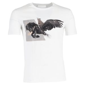 Neil Barrett Pegasus T-Shirt aus weißer Baumwolle