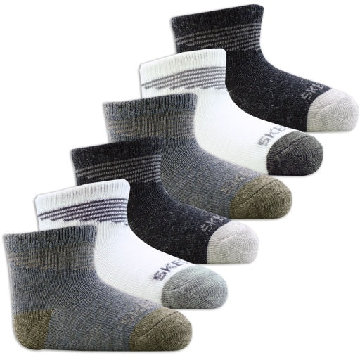 Skechers Jungen 6 Packung Baby Non Terry Fußkettchen