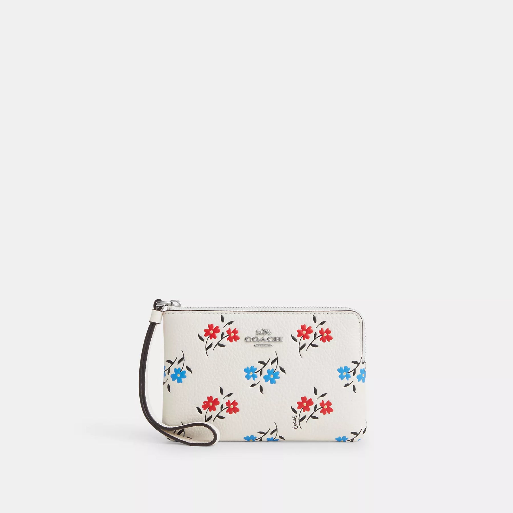 Coach Outlet Eck-Reißverschluss-Armband mit Blumendruck