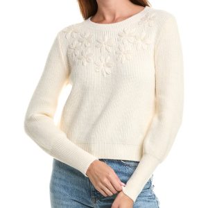 Nanette Nanette Lepore gestickter Blumen Pullover