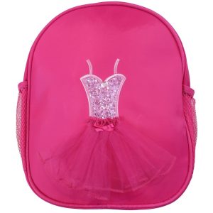 Stylischer Rucksack mit Glitzer-Ballett-Tutu-Kleid für Mädchen in Pink