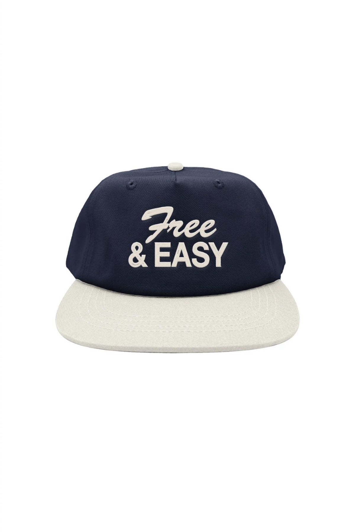 Herren Two Tone kurz Brim Snapback Hut in Marine / Knochen