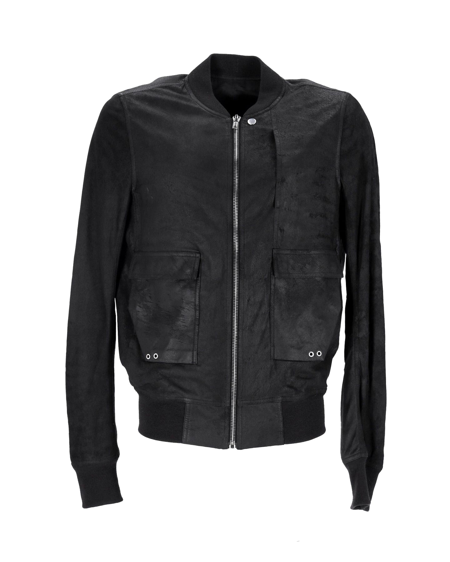 Rick Owens Bomberjacke aus schwarzem Lammleder
