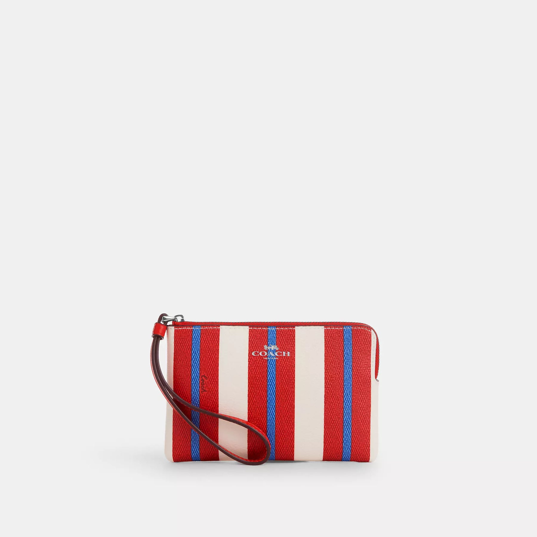 Coach Outlet Eck-Reißverschluss-Armband mit Streifendruck