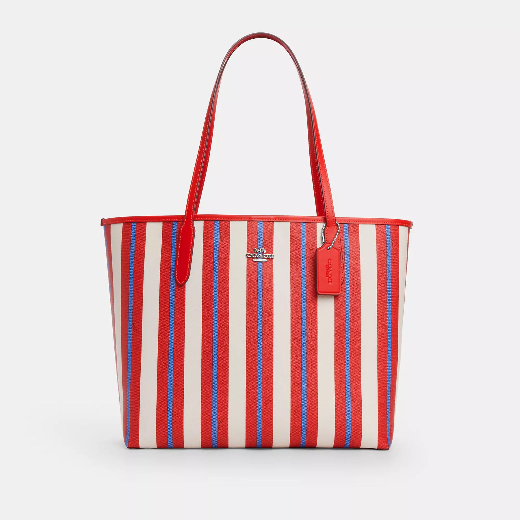 Coach Outlet City Tragetasche mit Streifendruck