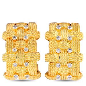 Roberto Coin Appassionata 18K Gelbgold 0,20ct Diamant Clip-on Ohrringe -080824 – RC04 / 7748793827388