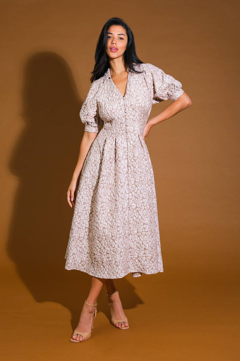 PERFEKTE VISION gewebt MIDI Kleid