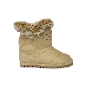 Baby Mädchen niedriger Bund Stiefel in Hellbraun