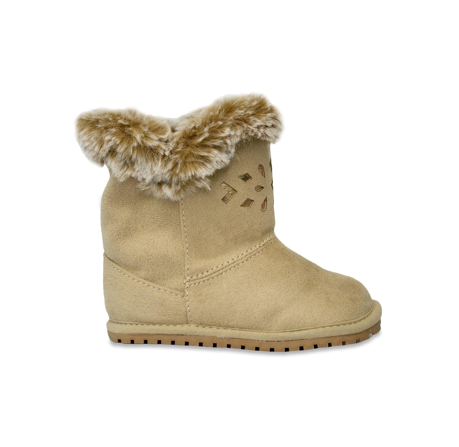 Baby Mädchen niedriger Bund Stiefel in Hellbraun